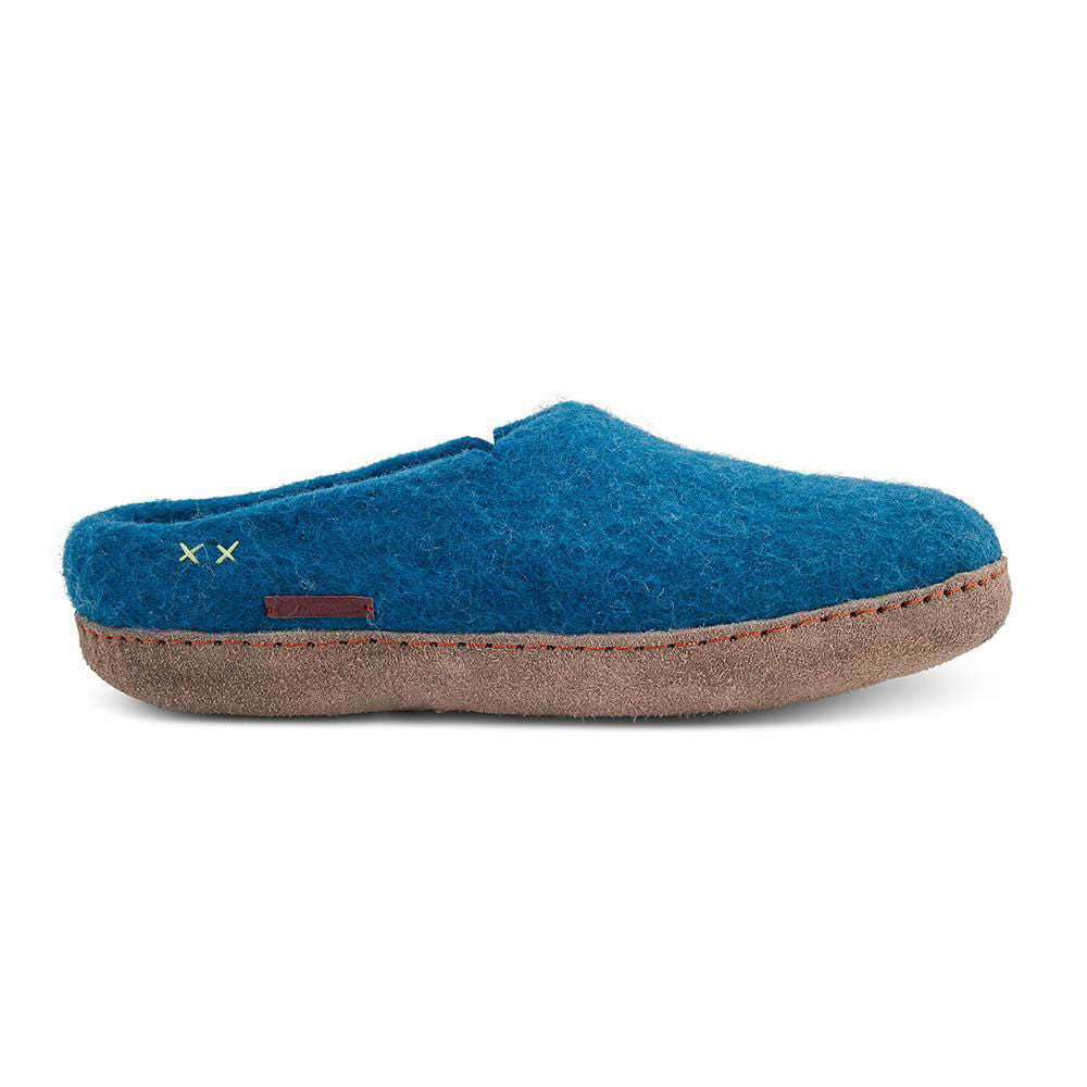 Classic Slipper - Steel Blue with Leather-Shoes-www.Shopthatapp.com-Betterfelt Canada