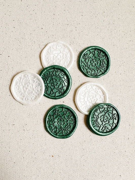 Clover field wax seals - Set of 9 - Www.Shopthatapp.com