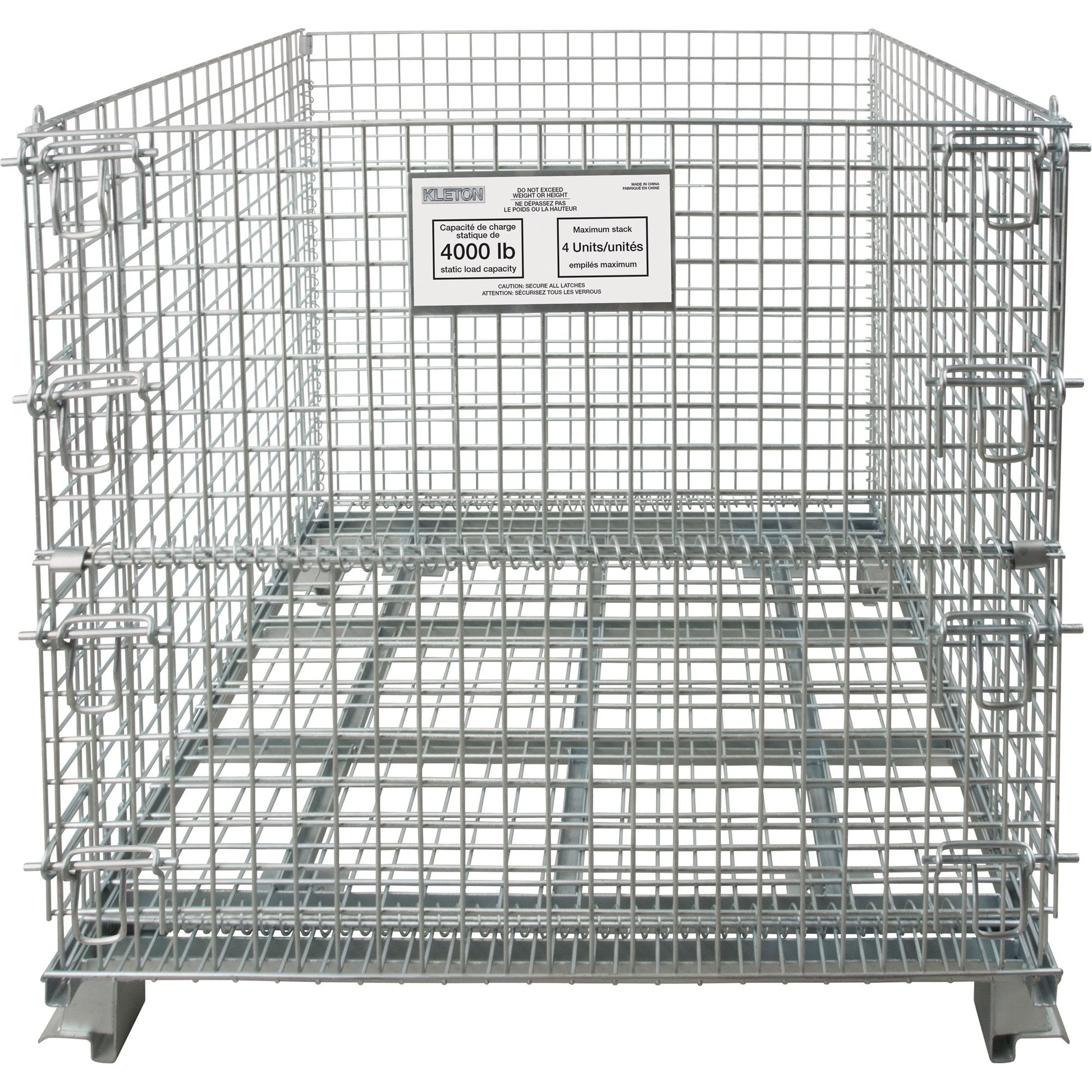 Collapsible Wire Container, 40" W x 48" D x 42" H, 4000 lbs. Capacity - www.Shopthatapp.com #
