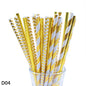 Color paper straws bronzing straws - www.Shopthatapp.com