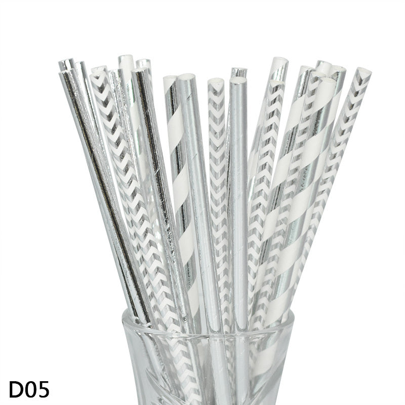 Color paper straws bronzing straws - www.Shopthatapp.com