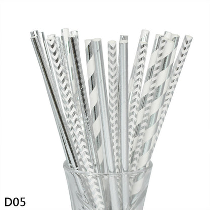 Color paper straws bronzing straws - www.Shopthatapp.com