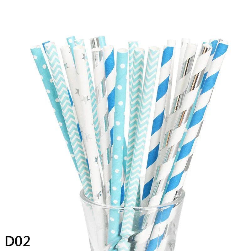 Color paper straws bronzing straws - www.Shopthatapp.com