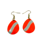 Boucles d'oreilles à lame tournante à rayures orange et blanches Colorado Deep Cup 