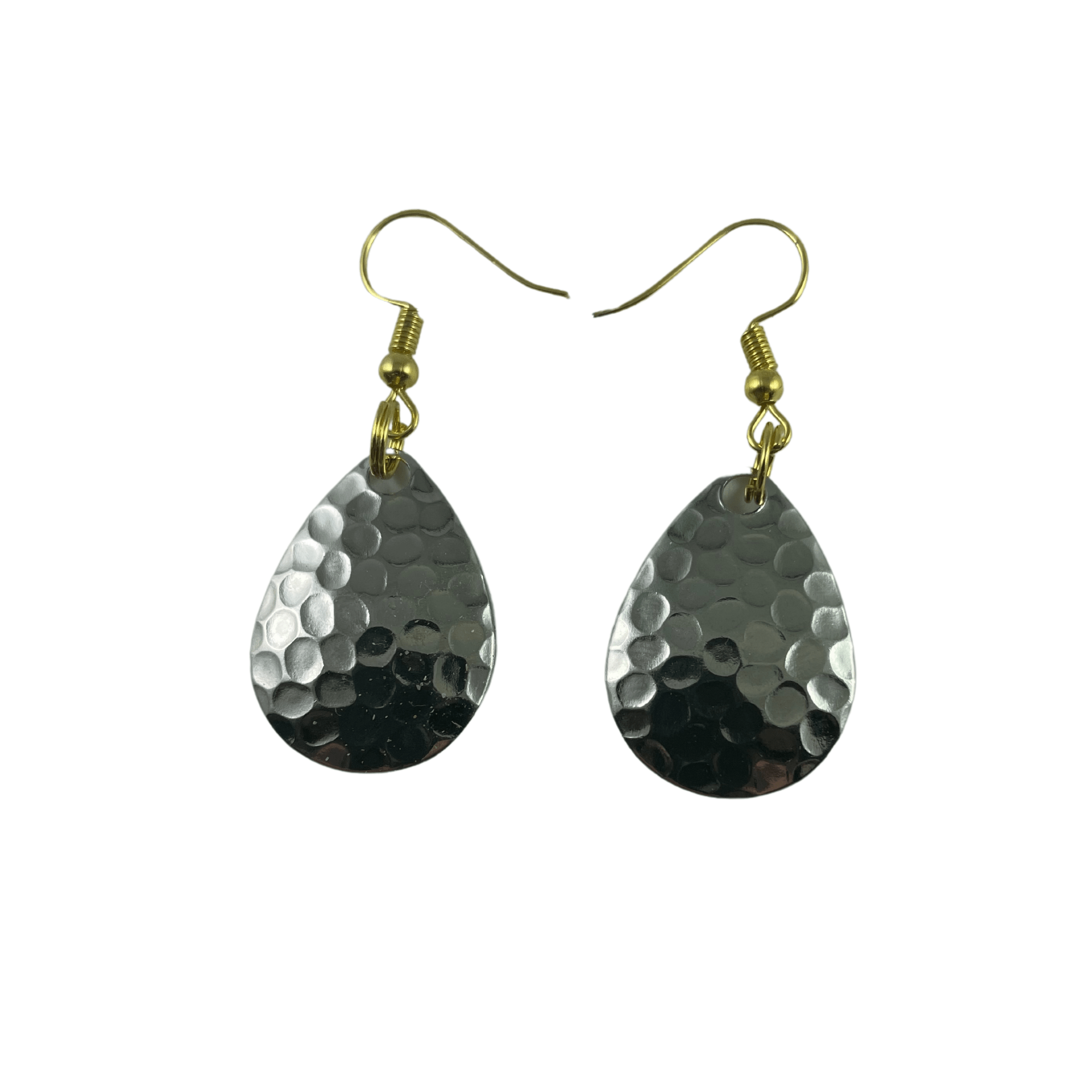 Colorado Hammered Nickel Spinner Blade Earrings - www.Shopthatapp.com