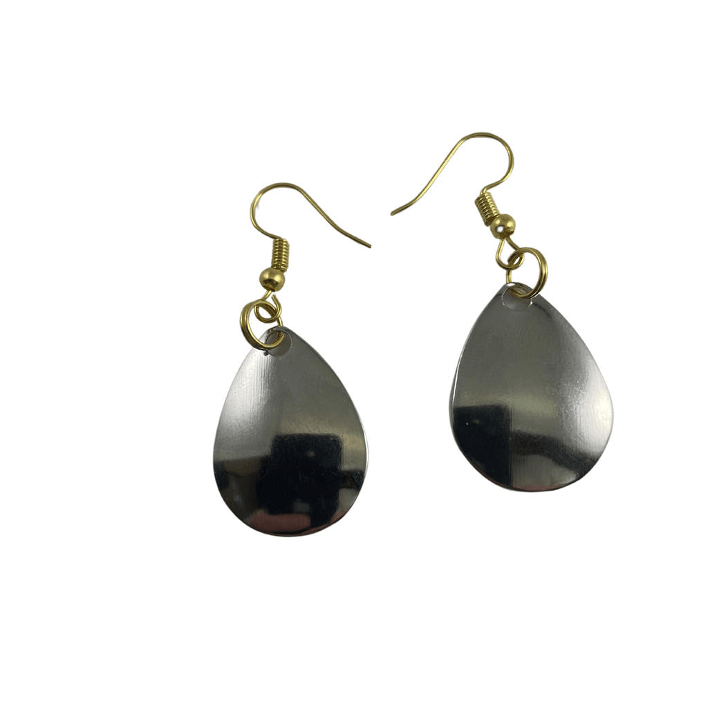 Colorado Plain Nickel Spinner Blade Earrings - www.Shopthatapp.com