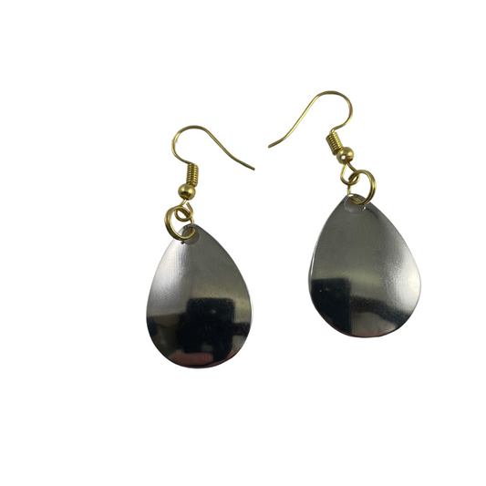 Colorado Plain Nickel Spinner Blade Earrings