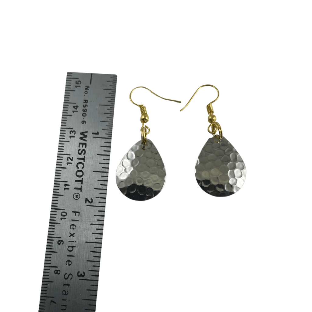 Colorado Hammered Nickel Spinner Blade Earrings - www.Shopthatapp.com