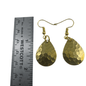 Boucles d'oreilles à lame tournante en laiton poli martelé du Colorado 