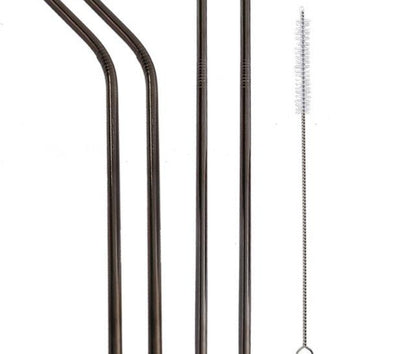 Colourful Reusable Stainless Steel Straws - www.Shopthatapp.com