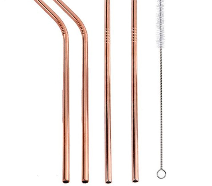 Colourful Reusable Stainless Steel Straws - www.Shopthatapp.com