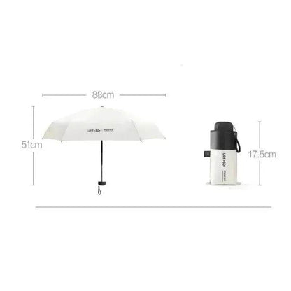 Compact UV-Proof Mini Umbrella: Windproof & Durable - www.Shopthatapp.com