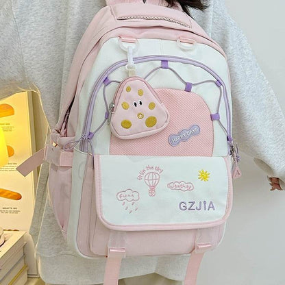 Contrast Colour School Bag – Spacious & Easy Carry - www.Shopthatapp.com #