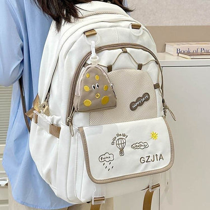 Contrast Colour School Bag – Spacious & Easy Carry - www.Shopthatapp.com #