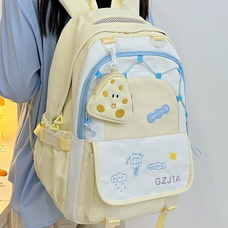 Contrast Colour School Bag – Spacious & Easy Carry - www.Shopthatapp.com #