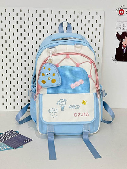 Contrast Colour School Bag – Spacious & Easy Carry - www.Shopthatapp.com #