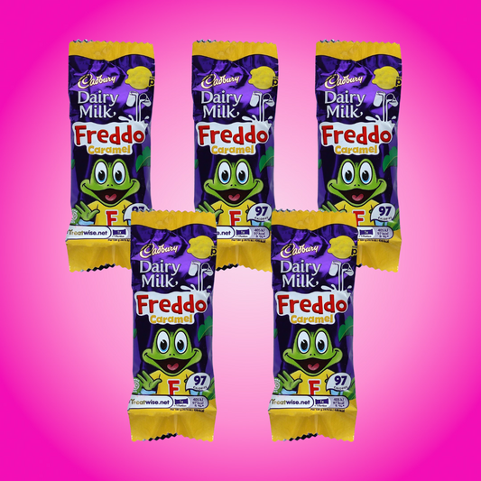 Lot de 5 barres Cadbury Chocolat Caramel Freddo