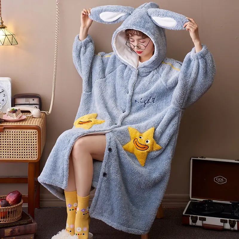 Coral Fleece Pajamas Nightgown Women - www.Shopthatapp.com