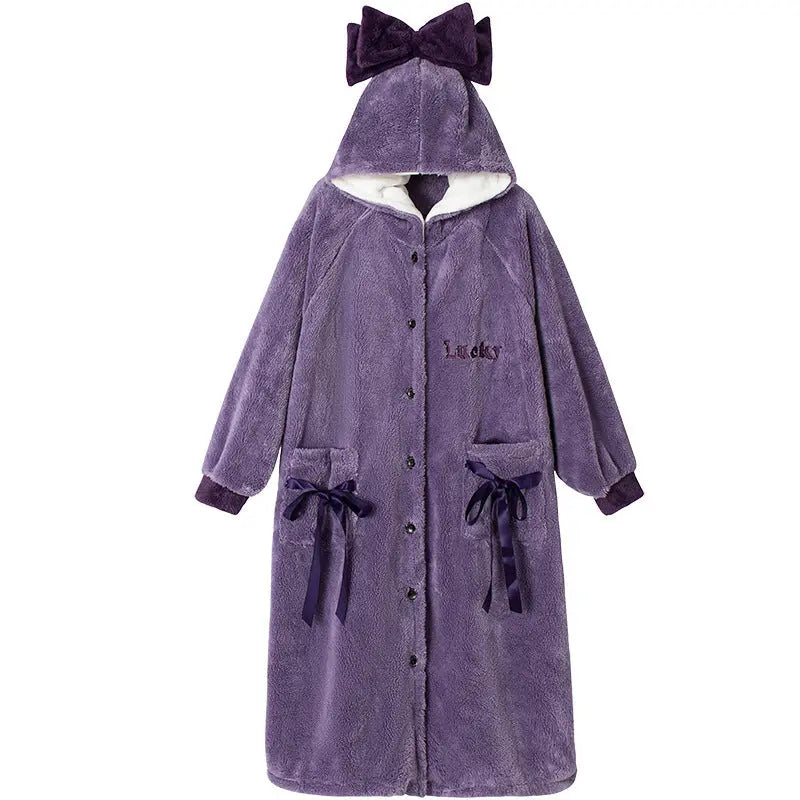 Coral Fleece Pajamas Nightgown Women - www.Shopthatapp.com