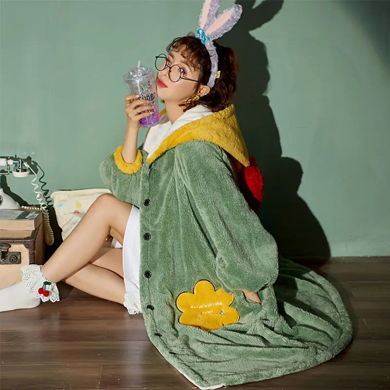 Coral Fleece Pajamas Nightgown Women - www.Shopthatapp.com