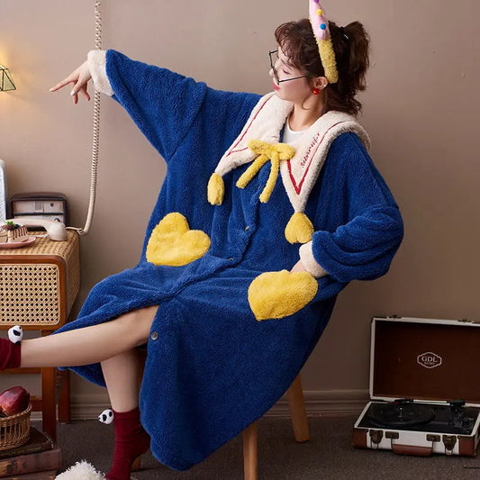 Coral Fleece Pajamas Nightgown Women - www.Shopthatapp.com #