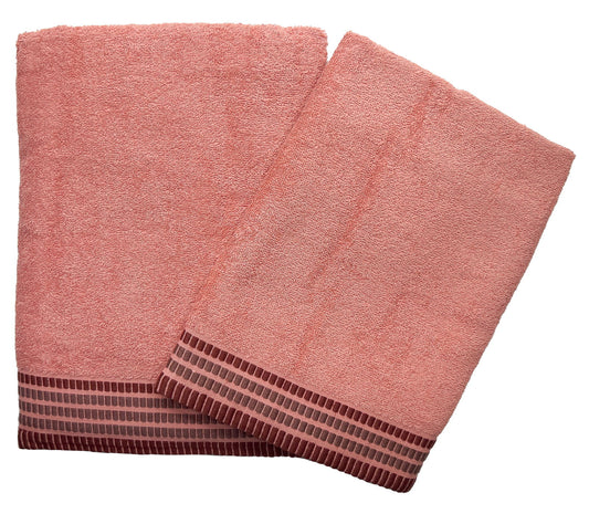 Coral Velvet Border Towels-Blankets, comforters, etc.-www.Shopthatapp.com-HAFNA International Inc