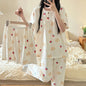 Cotton Three-piece Pajamas For Women Spring And Summer - www.Shopthatapp.com