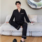 Couple Pajamas Lapel Cardigan Long Sleeves - www.Shopthatapp.com