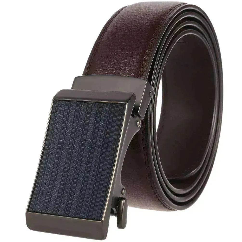 Cowhide Alloy Belt Automatic Buckle Business Casual Belt Men's Pant Belt - www.Shopthatapp.com