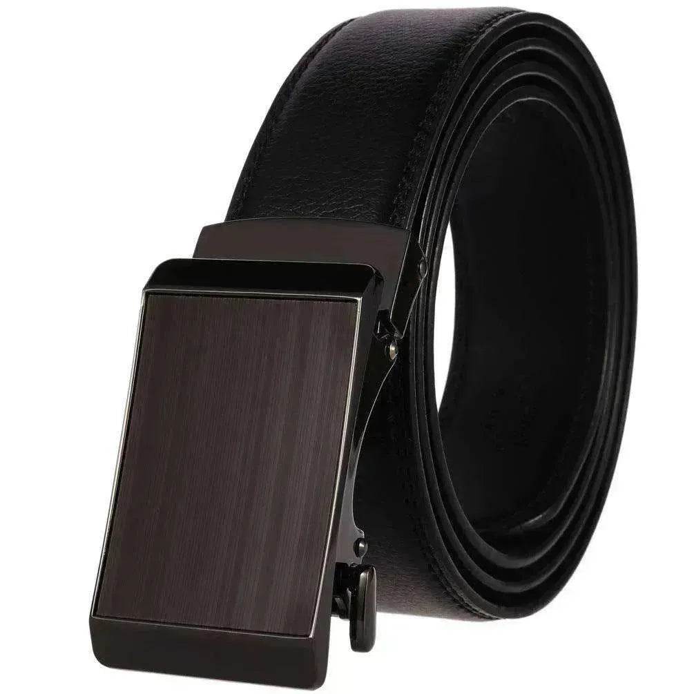 Cowhide Alloy Belt Automatic Buckle Business Casual Belt Men's Pant Belt - www.Shopthatapp.com