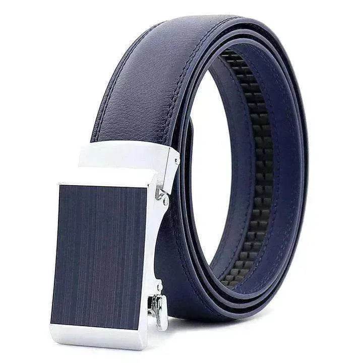 Cowhide Alloy Belt Automatic Buckle Business Casual Belt Men's Pant Belt - www.Shopthatapp.com
