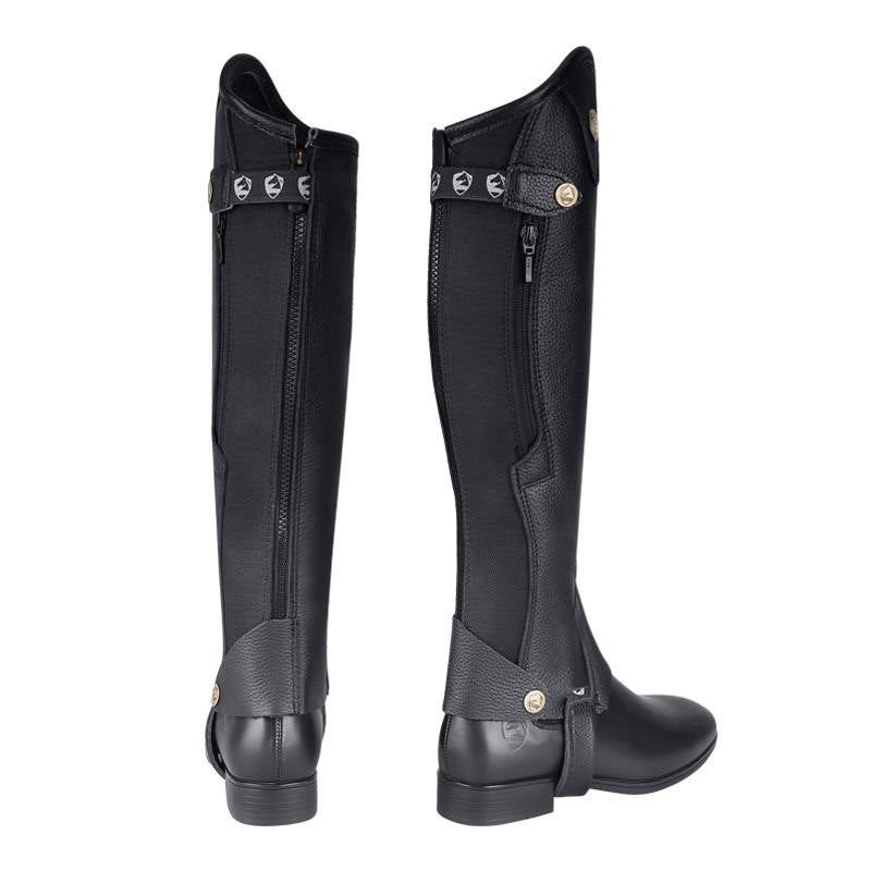 Cowhide Equestrian Chaps High Quality Thick Cowhide Double Zipper Riding Leg Guard Boots - www.Shopthatapp.com