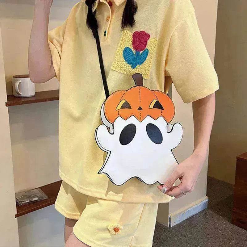 Creative 3D Pumpkin Ghost Shoulder Bag: Cute Women's Purse - www.Shopthatapp.com
