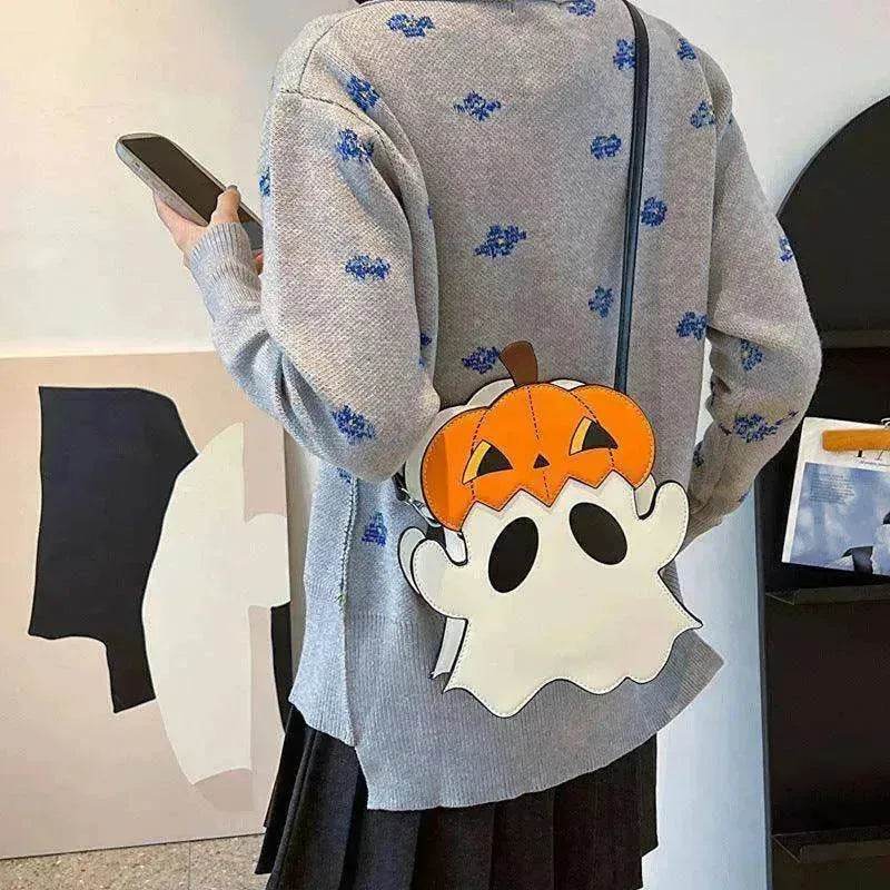Creative 3D Pumpkin Ghost Shoulder Bag: Cute Women's Purse - www.Shopthatapp.com