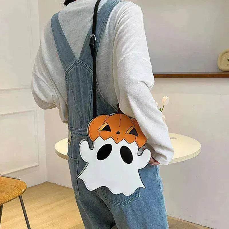 Creative 3D Pumpkin Ghost Shoulder Bag: Cute Women's Purse - www.Shopthatapp.com