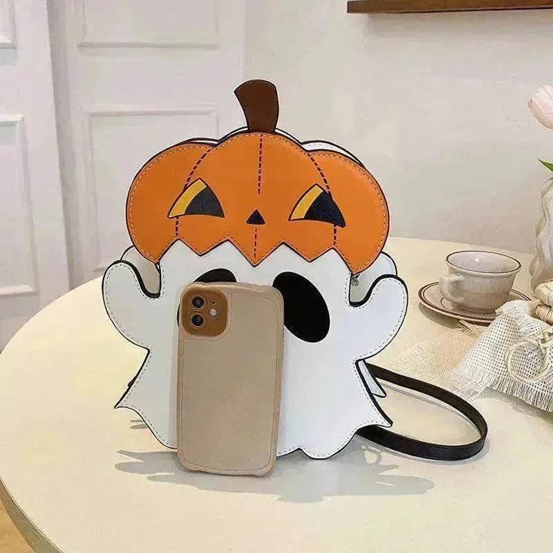Creative 3D Pumpkin Ghost Shoulder Bag: Cute Women's Purse - www.Shopthatapp.com