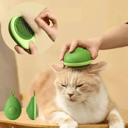 Creative Cat Grooming Comb Portable Massage Brush One-Button Remove Floating Hair Scraper Cats Dogs Pet Self Cleaning Tool Accessories - www.Shopthatapp.com