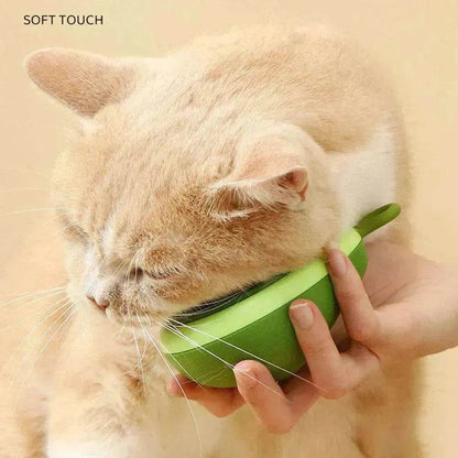 Creative Cat Grooming Comb Portable Massage Brush One-Button Remove Floating Hair Scraper Cats Dogs Pet Self Cleaning Tool Accessories - www.Shopthatapp.com