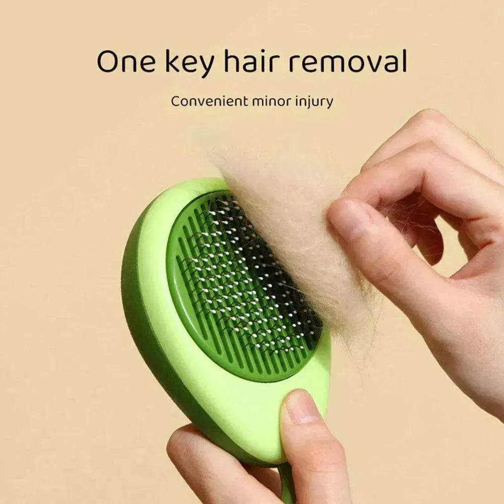 Creative Cat Grooming Comb Portable Massage Brush One-Button Remove Floating Hair Scraper Cats Dogs Pet Self Cleaning Tool Accessories - www.Shopthatapp.com