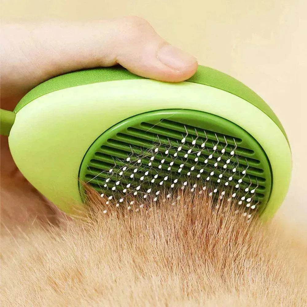 Creative Cat Grooming Comb Portable Massage Brush One-Button Remove Floating Hair Scraper Cats Dogs Pet Self Cleaning Tool Accessories - www.Shopthatapp.com
