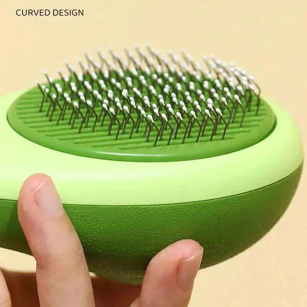 Creative Cat Grooming Comb Portable Massage Brush One-Button Remove Floating Hair Scraper Cats Dogs Pet Self Cleaning Tool Accessories - www.Shopthatapp.com