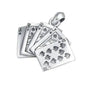 Creative Flush Poker S925 Sterling Silver Pendant - www.Shopthatapp.com