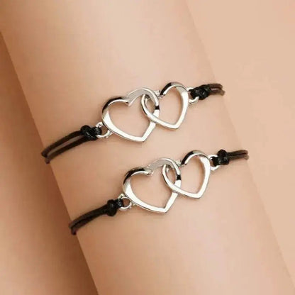 Creative Heart Shaped Wax Thread Braided Bracelet - www.Shopthatapp.com