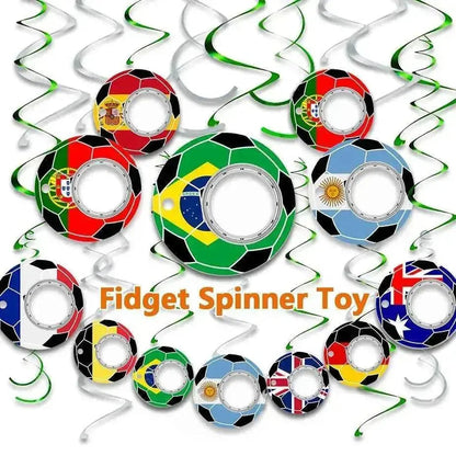 Creative Soccer World Teams Fidget Spinner Anti-Anxiety Relieves Stress Toy Keychain - www.Shopthatapp.com