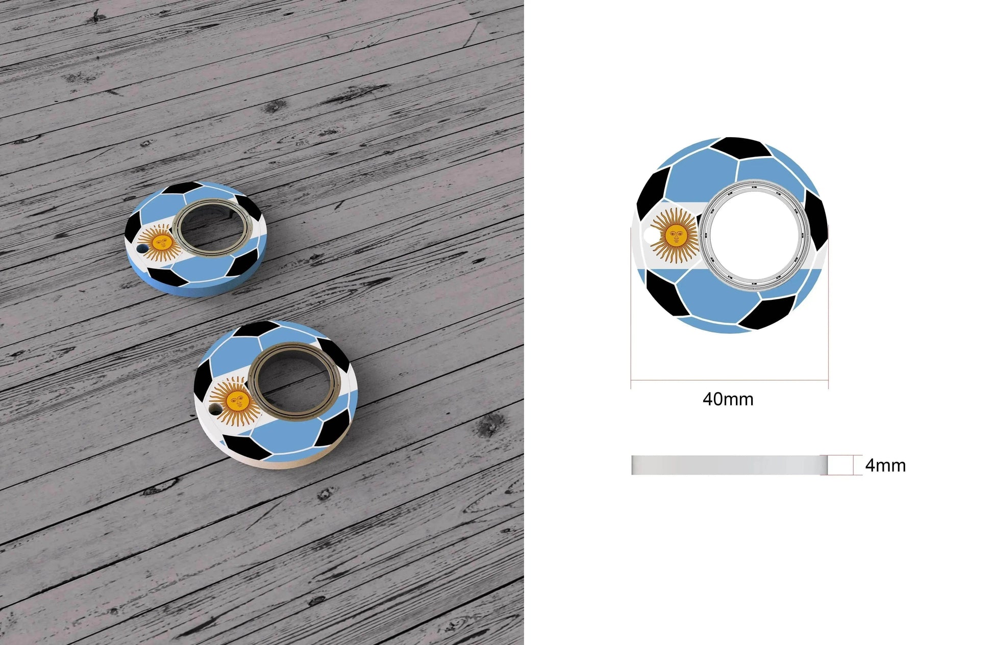 Creative Soccer World Teams Fidget Spinner Anti-Anxiety Relieves Stress Toy Keychain - www.Shopthatapp.com