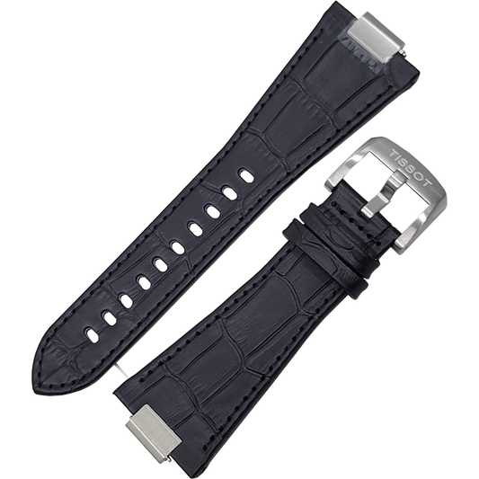 TISSOT Black PRX Strap with Quick-Release in Alligator/Crocodile Grain - Www.Shopthatapp.com
