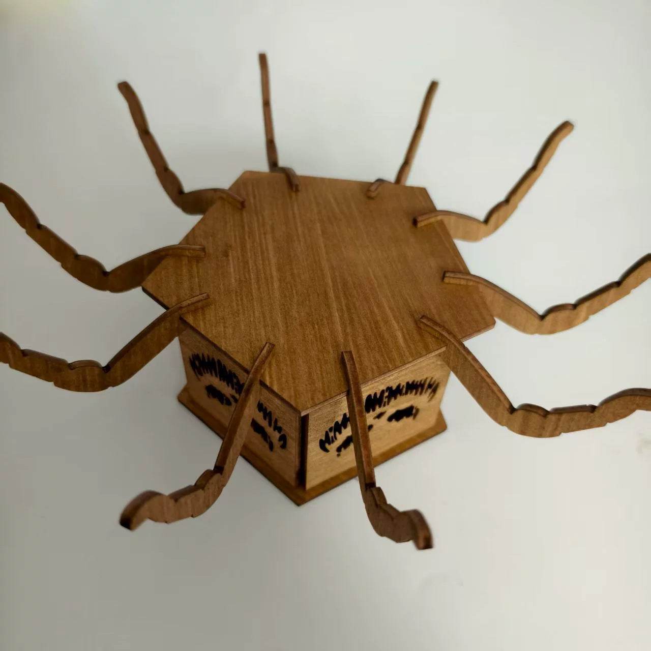 Cross-border New Ghost Halloween Spider Mini Lantern Candlestick Decorations Interesting Ornaments Wooden Craftwork - www.Shopthatapp.com #