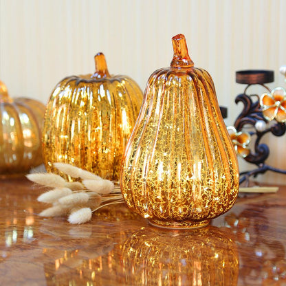 Crystal Glass Pumpkin Lamp - www.Shopthatapp.com #