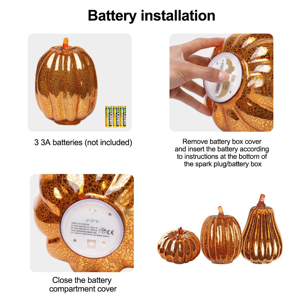 Crystal Glass Pumpkin Lamp - www.Shopthatapp.com #