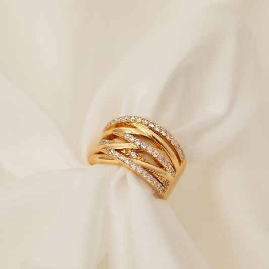 Bague croisée en oxyde de zirconium